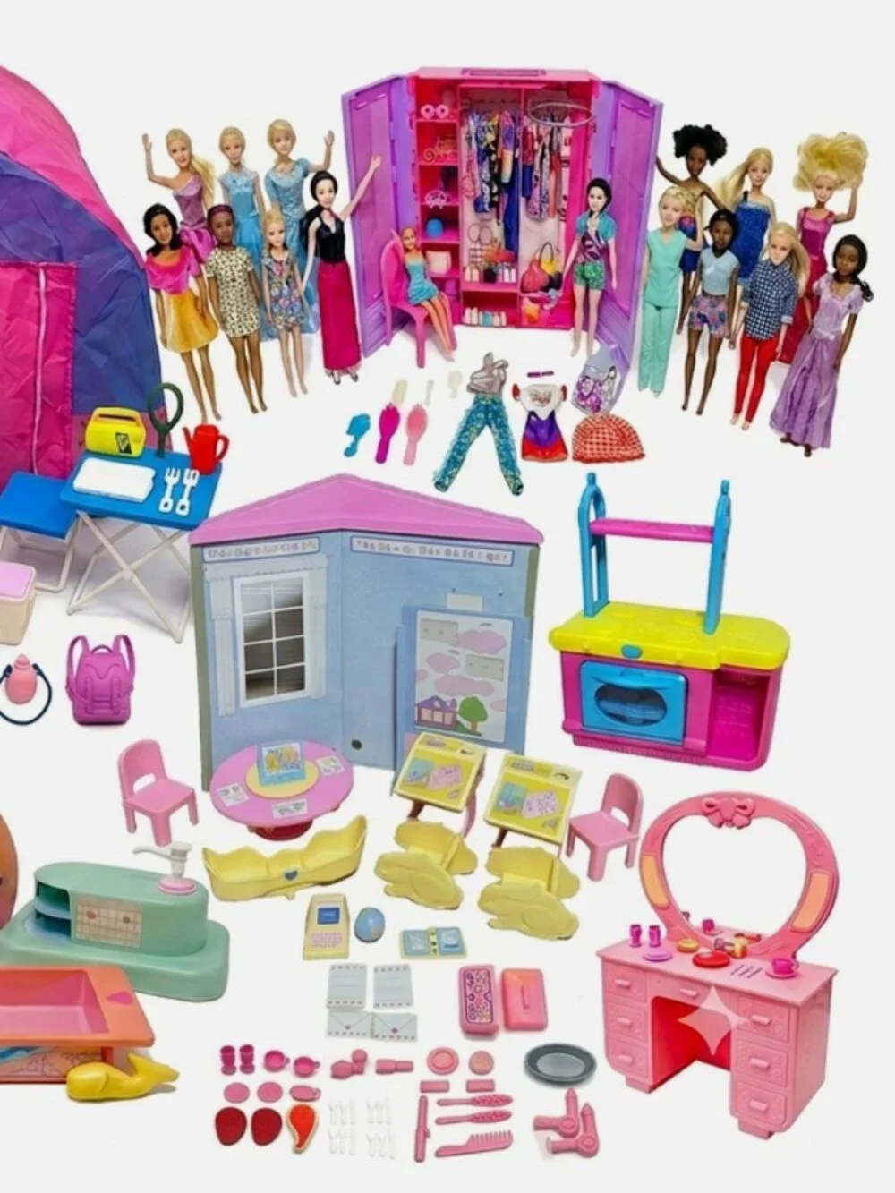 Vintage Doll Mega Lot 70s 80s 90s Barbie Heart Family Polly Pocket Galoob
